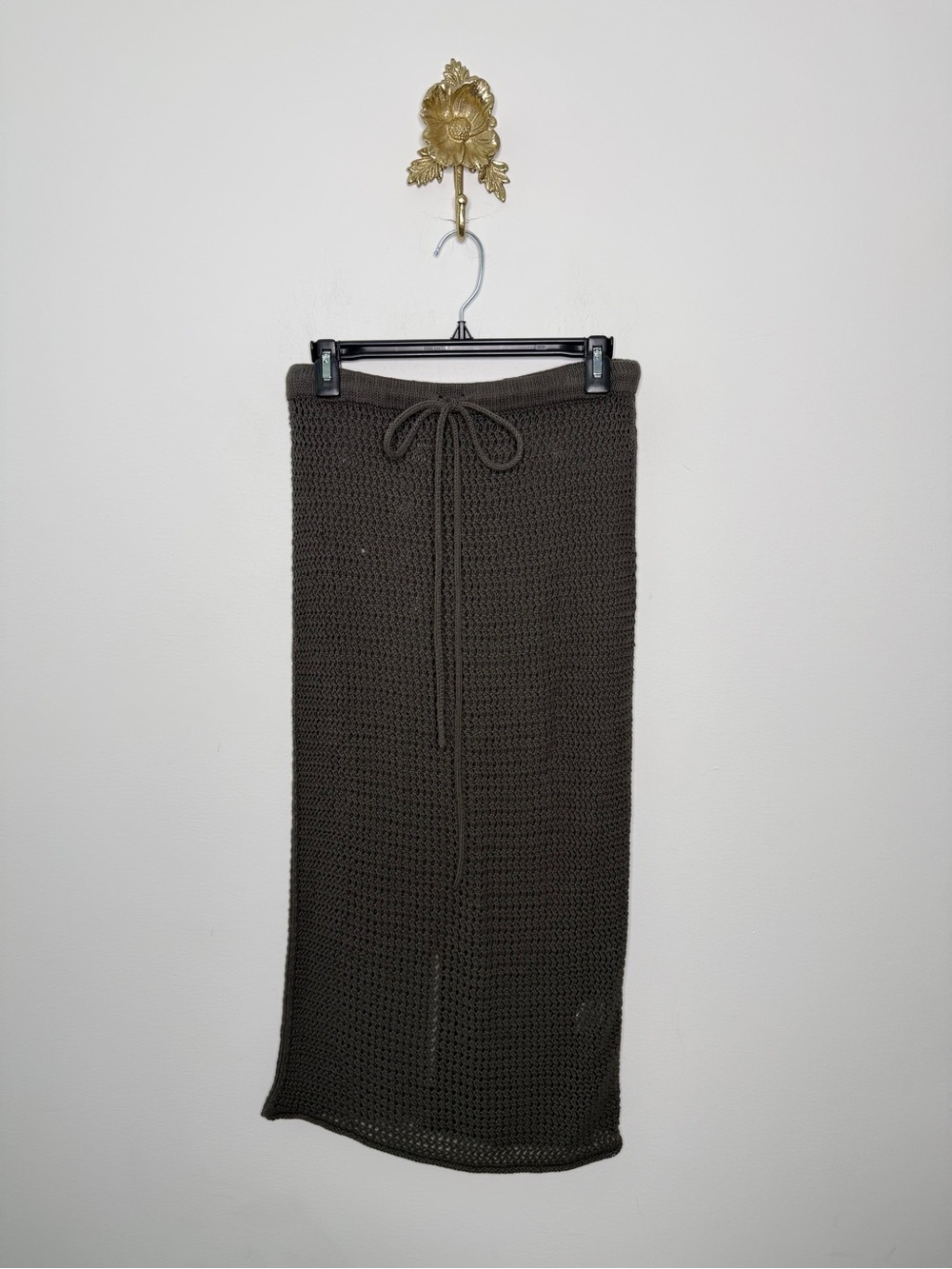 Lauren Manoogian Brown Net Maxi Skirt 1